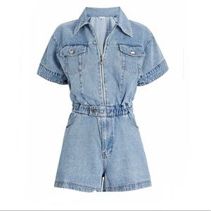 NWT WeWoreWhat Denim Romper